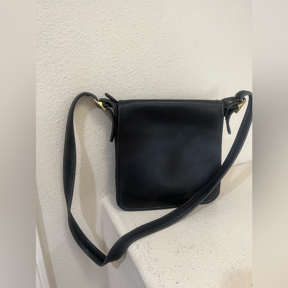 Coach Legacy Studio Flap‎ Black Leather Crossbody Bag 9144 - Vintage Made in USA